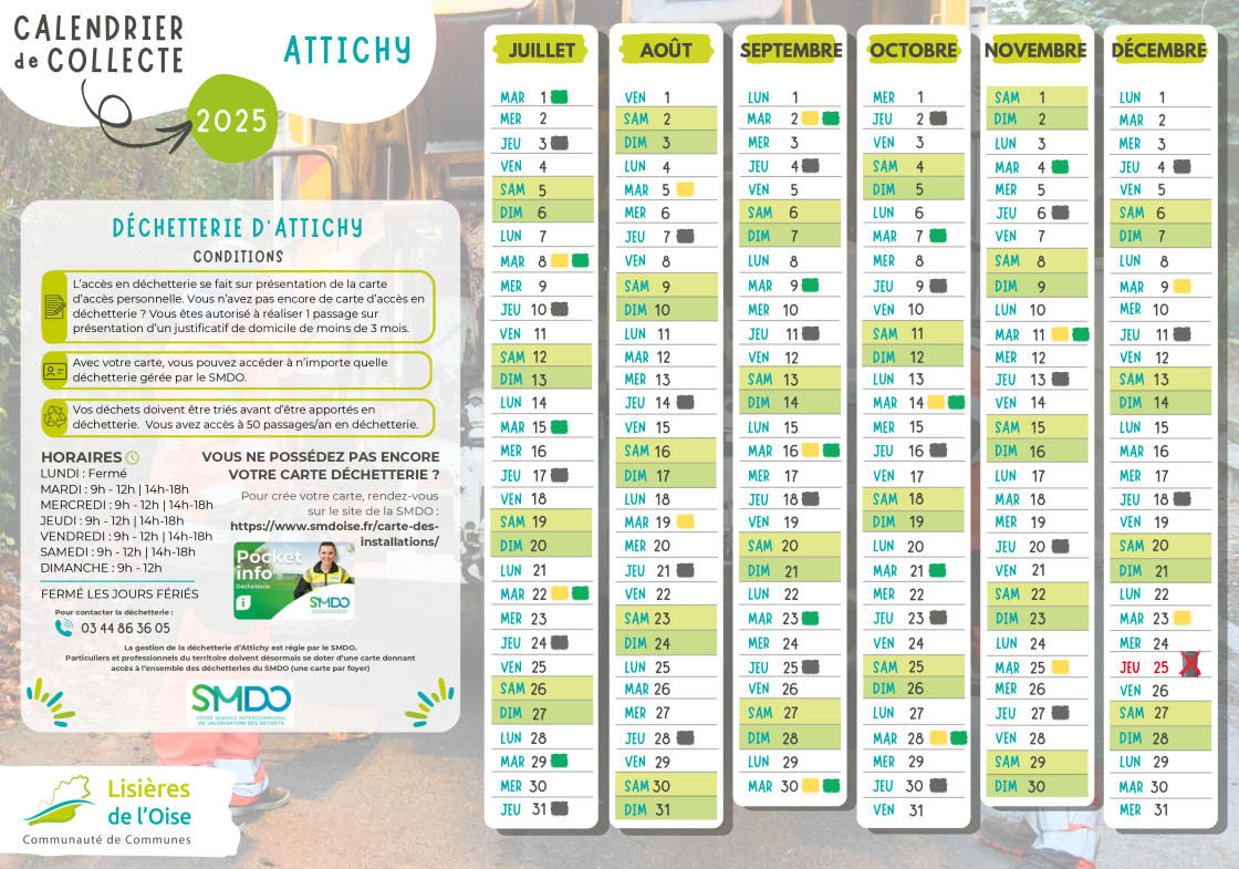 calendrier de collecte